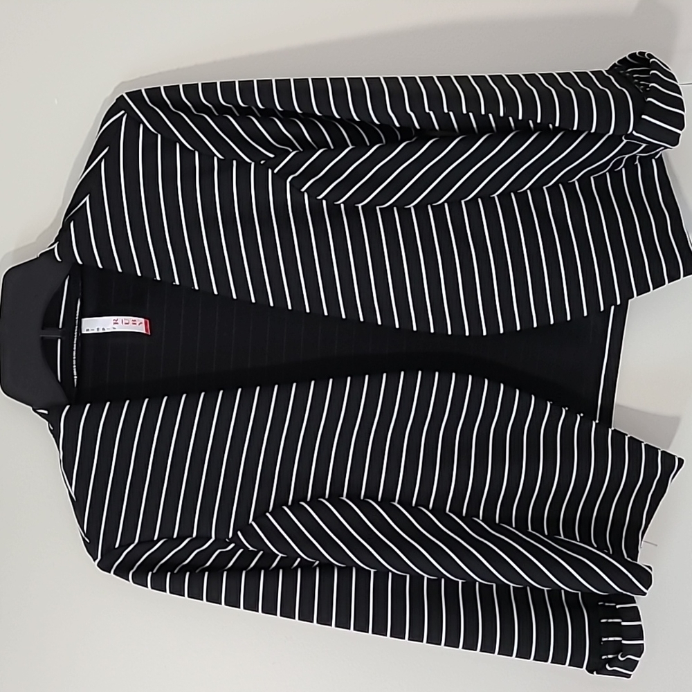 Black and white striped Blazer.
